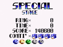 a sonic the hedgehog video game shows the special stage