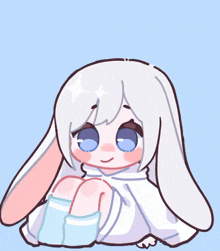 a drawing of a girl with bunny ears