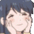 a pixel art of a girl with her hand on her face .