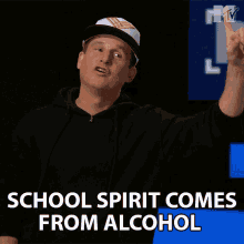School Spirit Comes From Alcohol Rob Dyrdek GIF - School Spirit Comes From Alcohol Rob Dyrdek Ridiculousness GIFs
