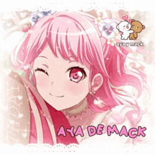 aya de mack is a girl with pink hair