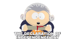 The Declaration Of Independence Day Eric Cartman Sticker - The Declaration Of Independence Day Eric Cartman South Park Stickers