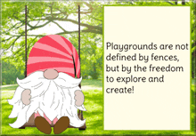 animated gnome on swing animated swinging gnome meme