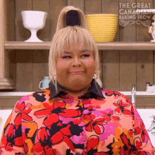 Fake Smile Ann Pornel GIF - Fake Smile Ann Pornel The Great Canadian Baking Show GIFs