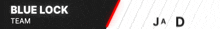 a black and white banner with the words blue lock team