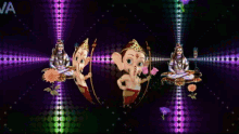 a computer generated image of lord shiva with flowers