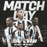 a poster for a soccer match that says match day