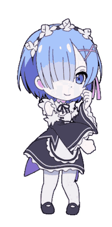 anime dancing cute maid