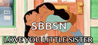 Love You Little Sister Siblings GIF - Love You Little Sister Siblings Sisters GIFs