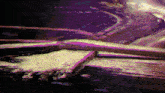 a painting of a purple and pink landscape