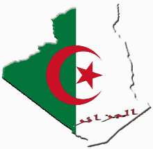 علمالجزائرعلىالخريطة Algeria GIF