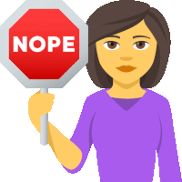 Nope Woman Power Sticker - Nope Woman Power Joypixels Stickers