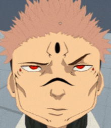 a close up of a cartoon character 's face