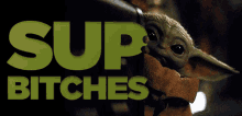 Baby Yoda Whats Up GIF - Baby Yoda Whats Up Sup Bitches GIFs
