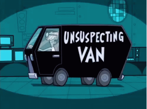 unsuspecting van