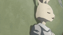 a cartoon of a rabbit and a wolf standing next to each other