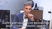 Bill Nye Party Horn GIF - Bill Nye Party Horn Confetti GIFs
