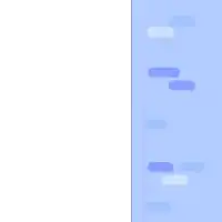 a blue penguin is peeking over a wall