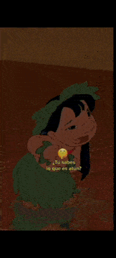 a cartoon character with the words si pato come pez seria una abdominacion