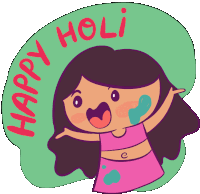 Happy Holi हैप्पीहोली Sticker - Happy Holi हैप्पीहोली Holi Hai Stickers