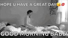 Good Morning Babe Pillow Fight GIF - Good Morning Babe Pillow Fight Hug GIFs