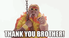 Thank You Brother GIF - Hulk Hogan Thank You Brother Thank You GIFs
