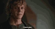 a young man is crying and saying i love you .