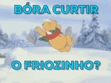 Friozinho / Amo Friozinho / Frio / Friaca / Inverno / Ursinho Pooh GIF