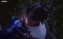 a close up of a person 's face with the words dc comics clips on the bottom right
