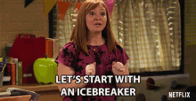 Lets Start With An Icebreaker Miss Fink GIF - Lets Start With An Icebreaker Miss Fink Jen Kater GIFs