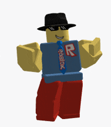 a roblox character with a hat and sunglasses