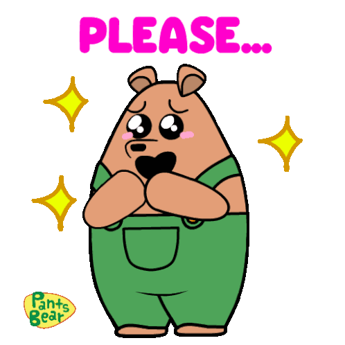 Pants Bear Please Sticker - Pants Bear Please Please Meme Stickers