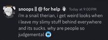 a screenshot of a tweet from snoops @for help