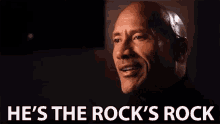 Hes The Rocks Rock Support GIF - Hes The Rocks Rock Support Positive GIFs
