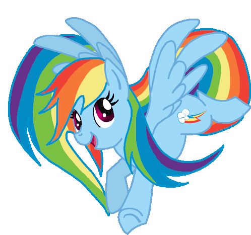 Rainbow Dash Mlp Sticker - Rainbow Dash Mlp My Little Pony - Discover &  Share GIFs