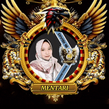 a picture of a woman in a circle with the name mentari on it