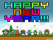 Happy New Year Mario GIF
