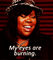 Glee Mercedes Jones GIF - Glee Mercedes Jones My Eyes Are Burning GIFs