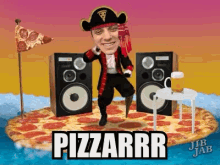 pirate dancing blank pizza party