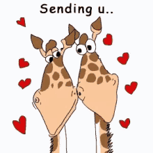 Sending You A Hug Giraffe GIF - Sending You A Hug Giraffe Hearts GIFs