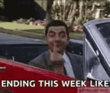 Friday Ending The Week GIF - Friday Ending The Week Mr Bean GIFs