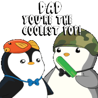 Dad Penguin Sticker - Dad Penguin Father Stickers