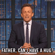 Father Can I Have A Hug Sweet GIF - Father Can I Have A Hug Sweet Affectionate GIFs