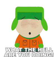 What The Hell Are You Doing Kyle Broflovski Sticker - What The Hell Are You Doing Kyle Broflovski South Park Stickers
