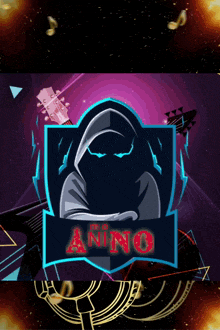 a logo with a hooded figure and the word anno