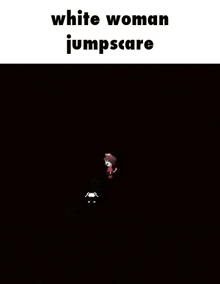 a black and white drawing of a white woman jumpscare
