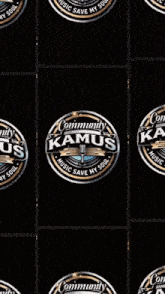 a community kamus logo is displayed on a film strip