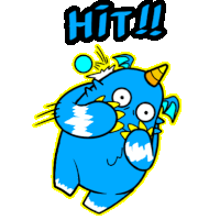 Blue Monster Sticker - Blue Monster Hit Stickers