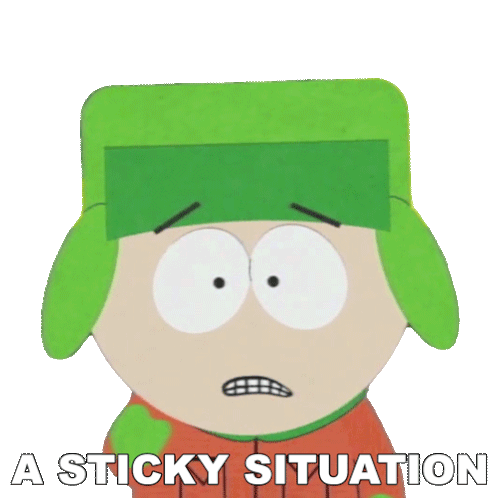 A Sticky Situation Kyle Broflovski Sticker - A Sticky Situation Kyle Broflovski South Park Stickers