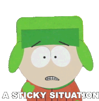 A Sticky Situation Kyle Broflovski Sticker - A Sticky Situation Kyle Broflovski South Park Stickers